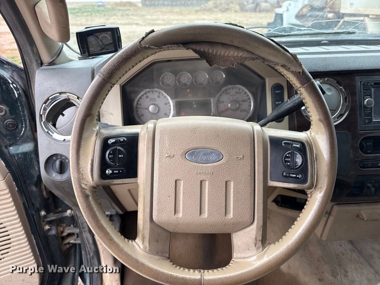 image for item FB6495 2008 Ford F350  Super Duty Crew Cab dump flatbed pickup truck