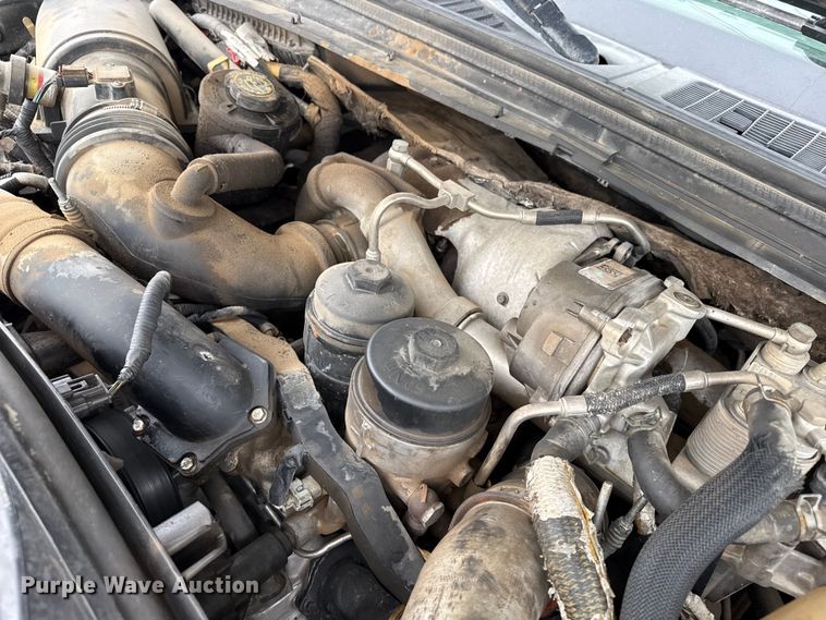 image for item FB6495 2008 Ford F350  Super Duty Crew Cab dump flatbed pickup truck