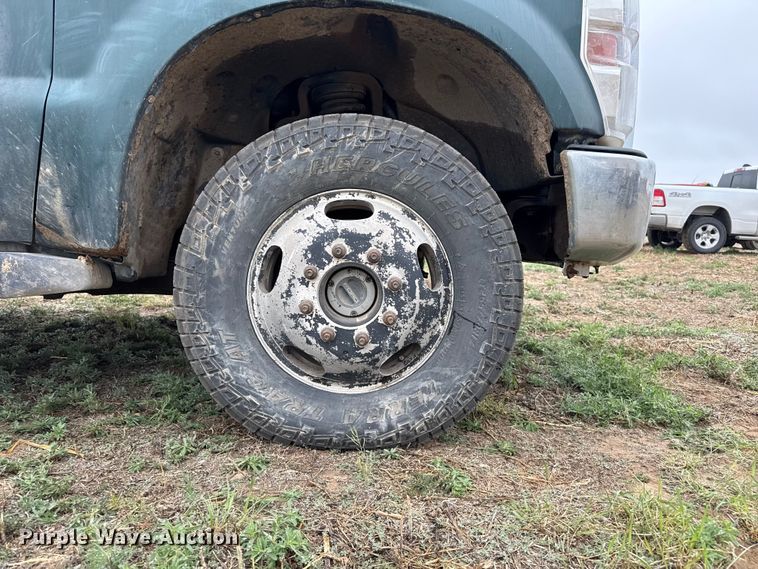 image for item FB6495 2008 Ford F350  Super Duty Crew Cab dump flatbed pickup truck