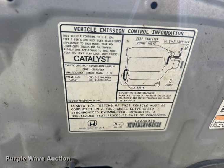 image for item FB7389 2003 Acura MDX SUV