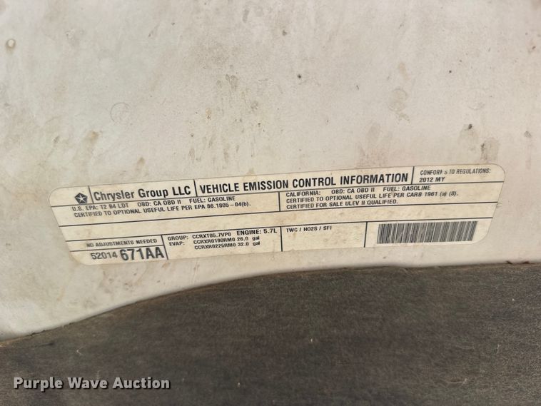 image for item FB7408 2012 Dodge Ram 1500 Crew Cab pickup truck