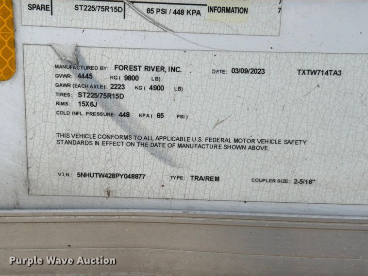 image for item FB8167 2023 Forest River Continental Cargo enclosed cargo trailer