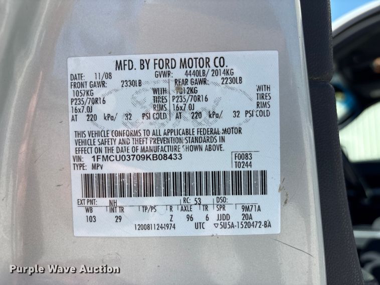 image for item FC4646 2009 Ford Escape SUV