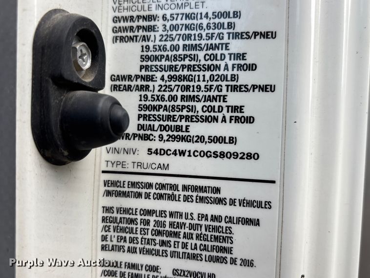 image for item FC4658 2017 Morgan Isuzu NPR HD box truck
