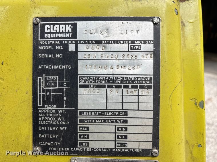 image for item FC4660 Clark C500 forklift