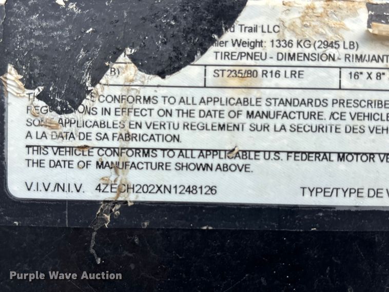 image for item FC4665 2022 Load trail  utility trailer
