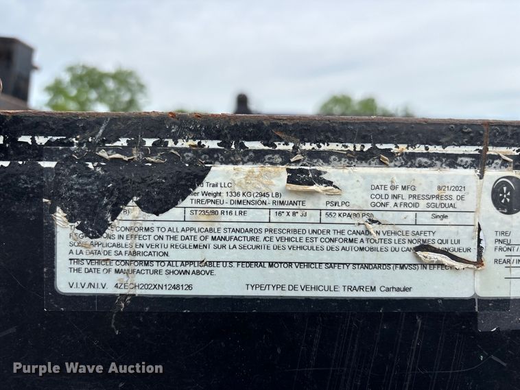 image for item FC4665 2022 Load trail  utility trailer