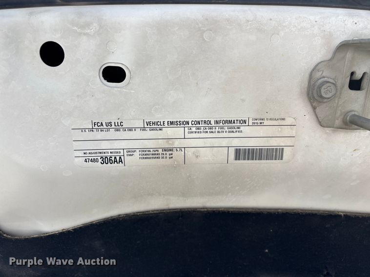 image for item FG0347 2015 RAM 1500 pickup truck