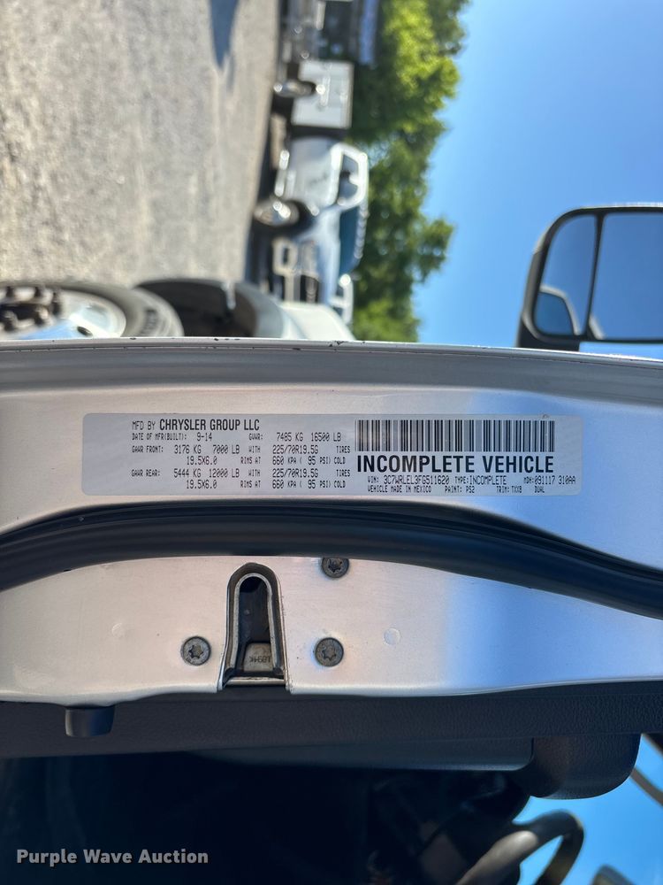 image for item FG0350 2015 RAM 4500  utility / service truck