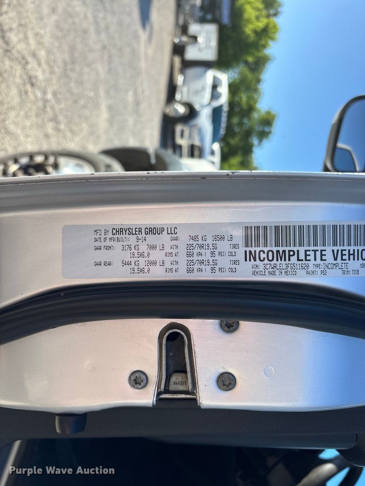 image for item FG0350 2015 RAM 4500  utility / service truck