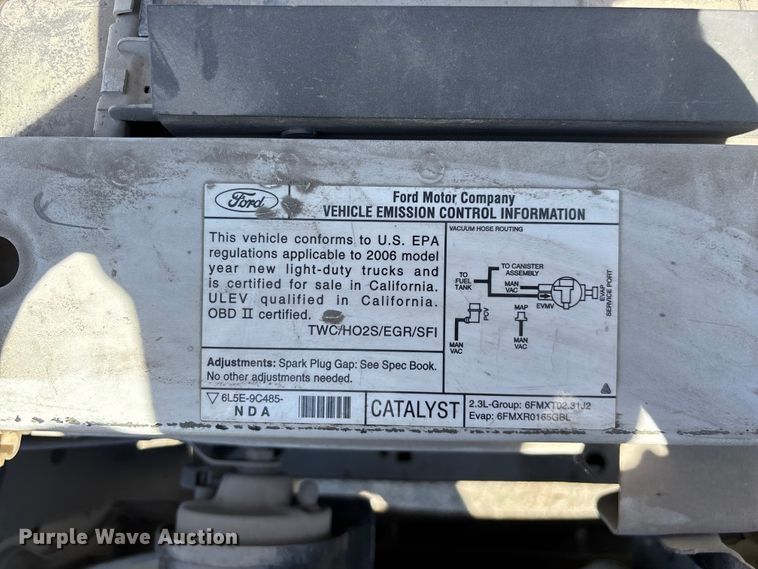 image for item FG0367 2006 Ford Ranger pickup truck