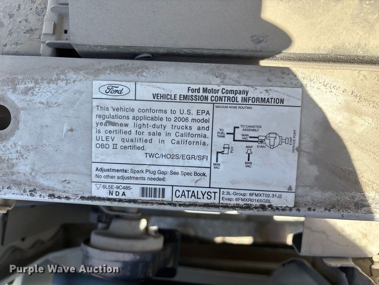 image for item FG0368 2006 Ford Ranger pickup truck