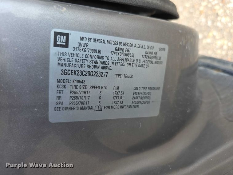 image for item FH6077 2009 Chevrolet Silverado 1500 Crew Cab pickup truck