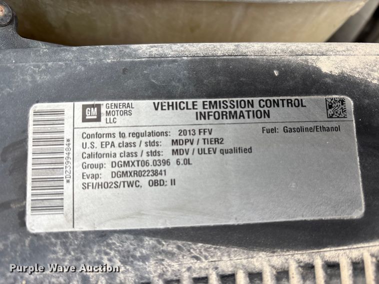 image for item FK1425 2013 Chevrolet Silverado 2500HD Ext. Cab pickup truck
