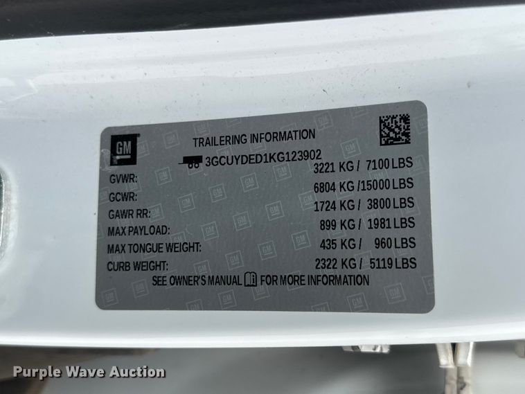 image for item NA9346 2019 Chevrolet Silverado 1500 Crew Cab pickup truck