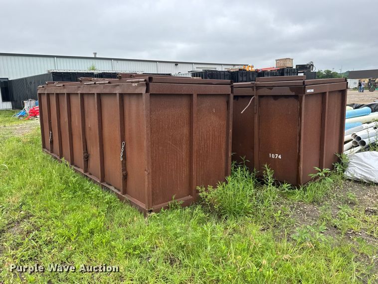 (2) shop built steel dumpsters