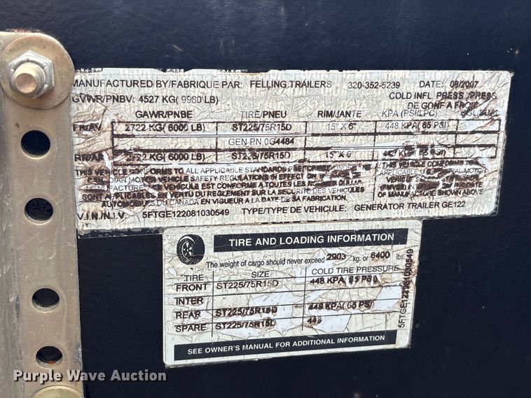 image for item YA3106 2008 Generac 0054290 generator