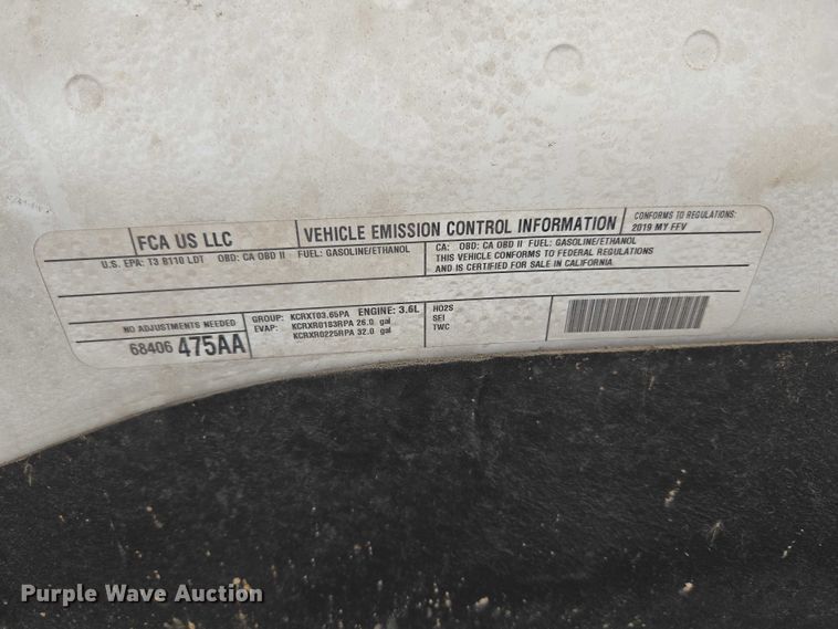 image for item YA3241 2019 RAM 1500 Ext. Cab pickup truck