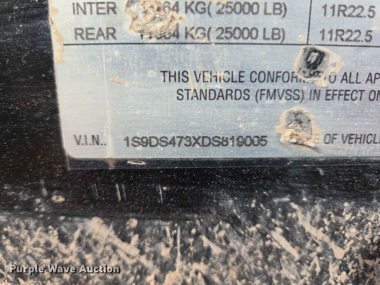 image for item DP8919 2013 Side Dump Industries DS47CAR3 side dump trailer