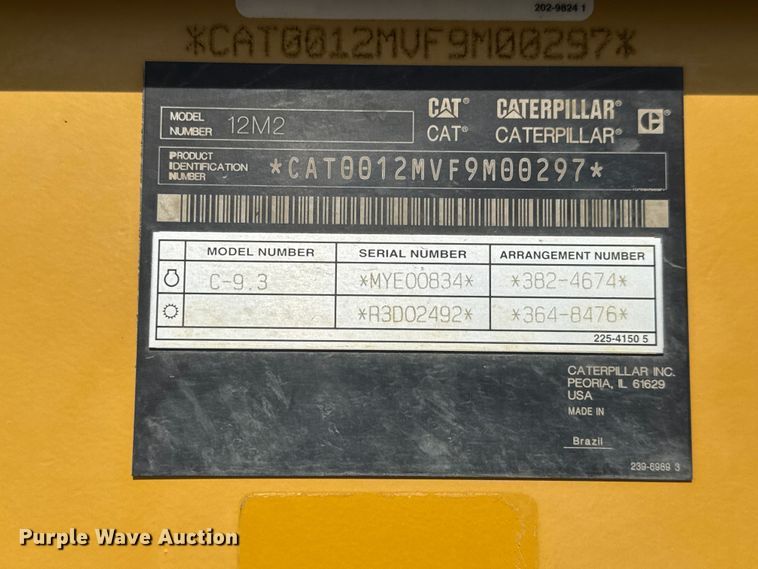 image for item DW6765 2013 Caterpillar 12M2 VHP Plus motor grader
