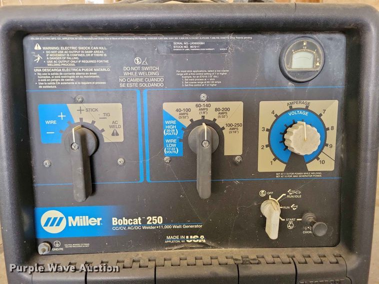 image for item DZ7191 Miller Bobcat 250 welder/generator