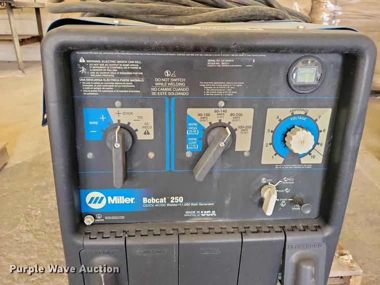 image for item DZ7192 Miller Bobcat 250 welder/generator