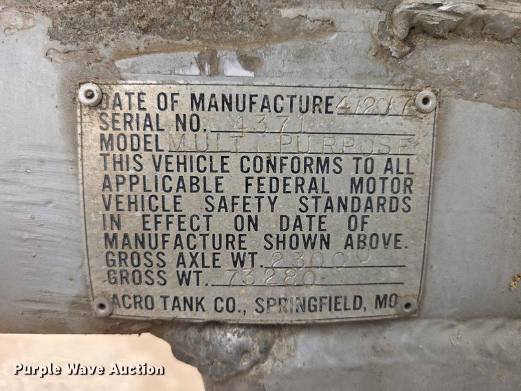 image for item EB1414 1972 Acro tank trailer