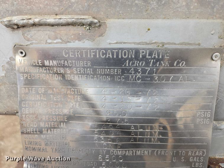 image for item EB1414 1972 Acro tank trailer