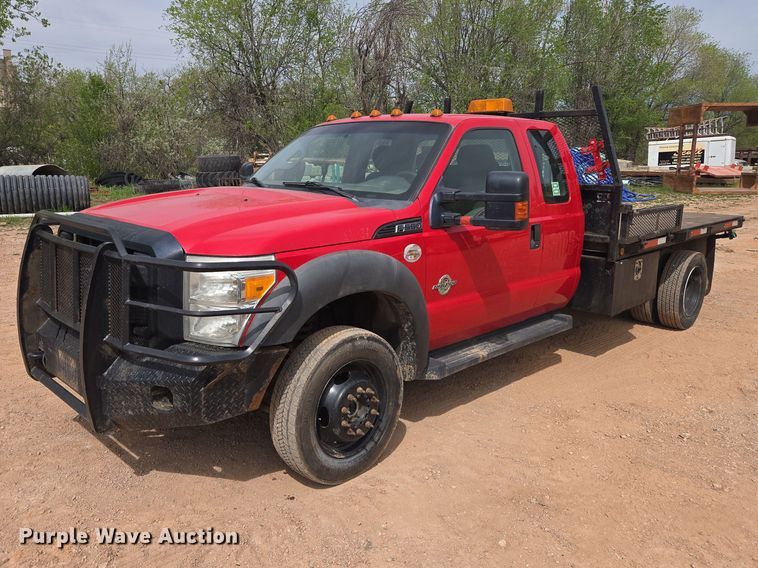 image for item EB1444 2011 Ford F550 Super Duty XL Ext. Cab flatbed truck