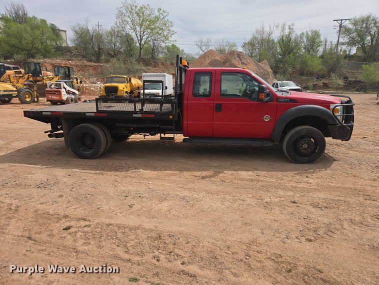 image for item EB1444 2011 Ford F550 Super Duty XL Ext. Cab flatbed truck