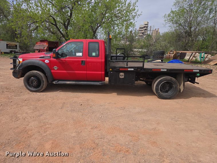 image for item EB1444 2011 Ford F550 Super Duty XL Ext. Cab flatbed truck