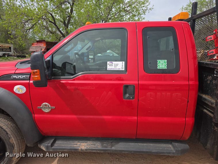 image for item EB1444 2011 Ford F550 Super Duty XL Ext. Cab flatbed truck