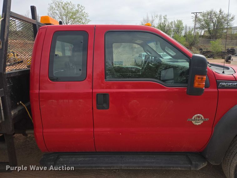 image for item EB1444 2011 Ford F550 Super Duty XL Ext. Cab flatbed truck