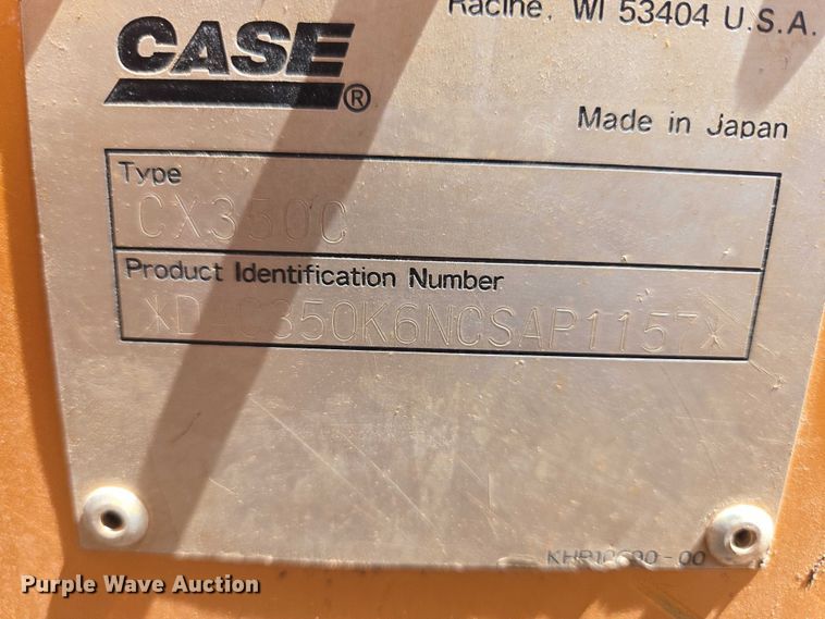 image for item EB1450 2012 Case CX350C excavator