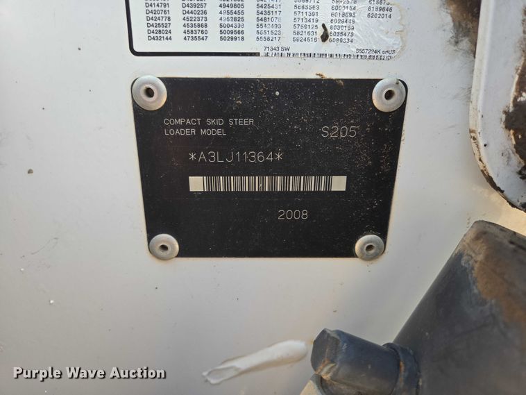 image for item EB1453 2008 Bobcat S205 skid steer loader