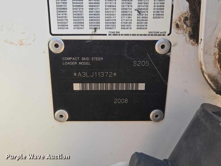image for item EB1454 2008 Bobcat S205 skid steer loader
