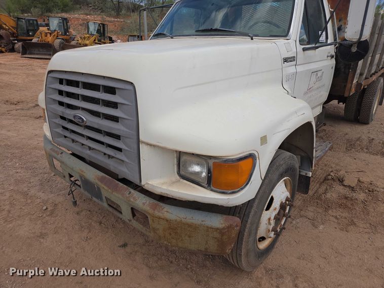 image for item EB1459 1998 Ford F800 dump flatbed truck