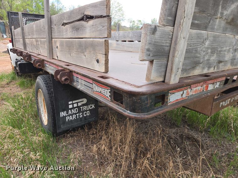 image for item EB1460 1992 Ford F700 dump flatbed truck
