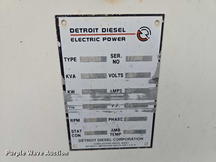 image for item EB1464 Detroit Diesel Electric Power generator