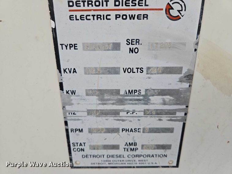 image for item EB1464 Detroit Diesel Electric Power generator