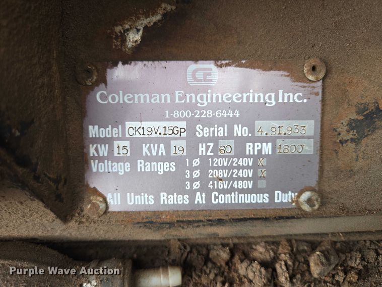 image for item EB1465 Coleman Gen-Pac  CK19V.15GP generator