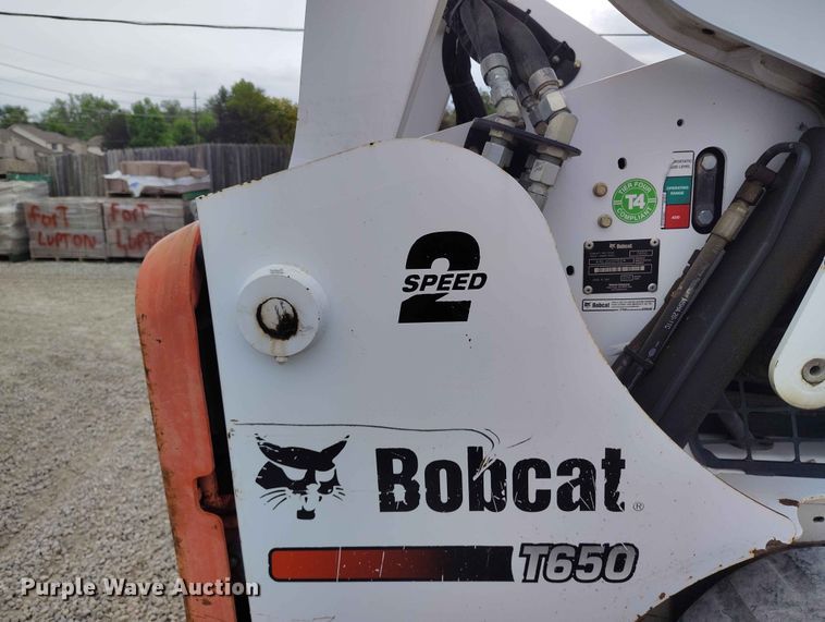 image for item ED0131 2015 Bobcat T650 tracked skid steer loader