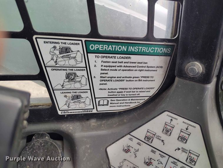 image for item ED0131 2015 Bobcat T650 tracked skid steer loader