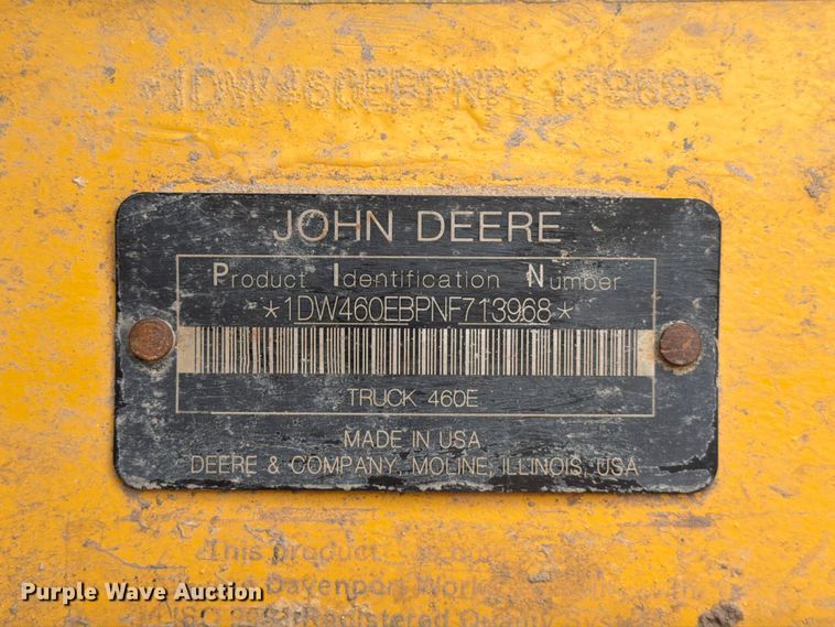 image for item ED5286 2022 John Deere 460E articulated haul truck