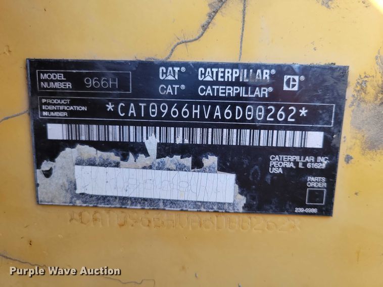 image for item EE1007 2006 Caterpillar 966H wheel loader