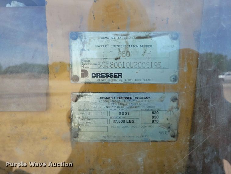image for item EE1046 Dresser 850 motor grader