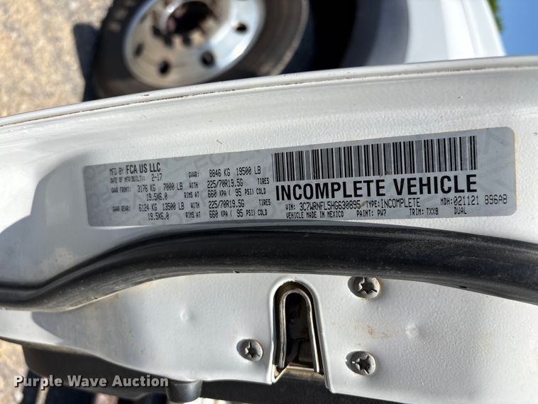 image for item EF1169 2017 RAM 5500 Crew Cab flatbed truck