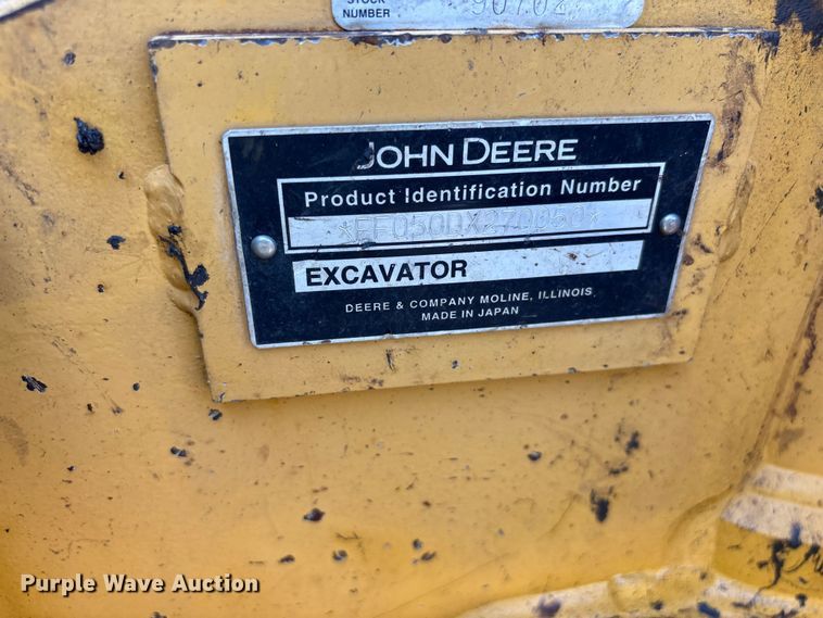 image for item EF1173 2008 John Deere 50D mini excavator