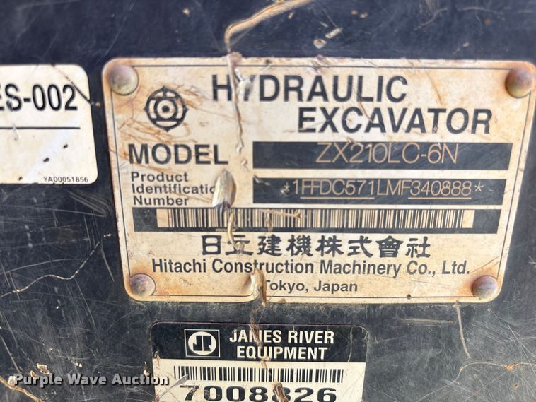 image for item EF1199 2021 Hitachi ZX210 LC-6 excavator