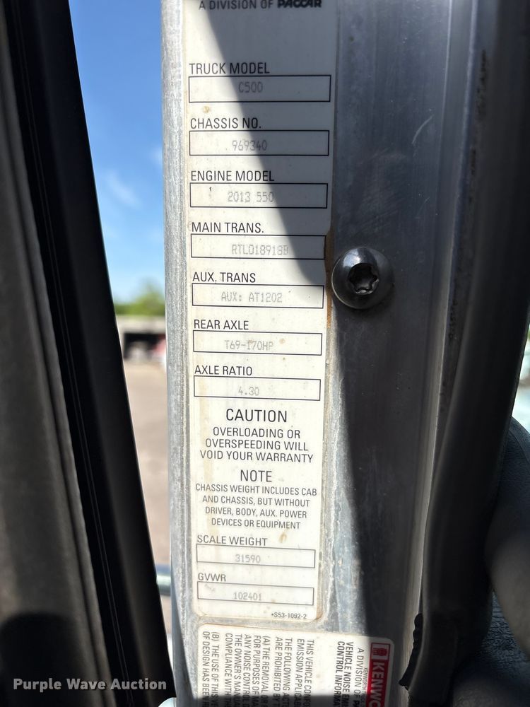 image for item EG9035 2014 Kenworth C500 crane truck